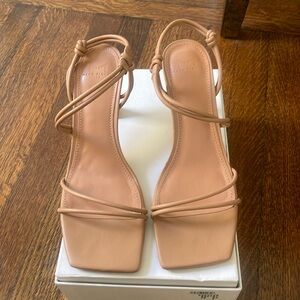 Marc Fisher Blush Square Toe Strappy Sandals (Size 8.5)